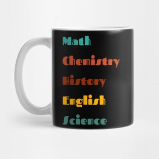 subject labels Mug